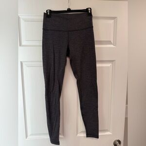 Lululemon Wunder Under high-rise leggings heathered herringbone black & grey 6